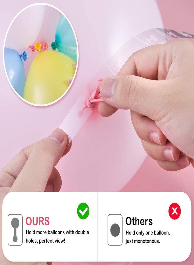 Hemito Balloon Decorating Strip Kit for Garland, 1 Rolls Balloon Tape Strips with 1 Rolls Balloon Glue Point Dots Stickers for Party Wedding Birthday Decorations - Image 4